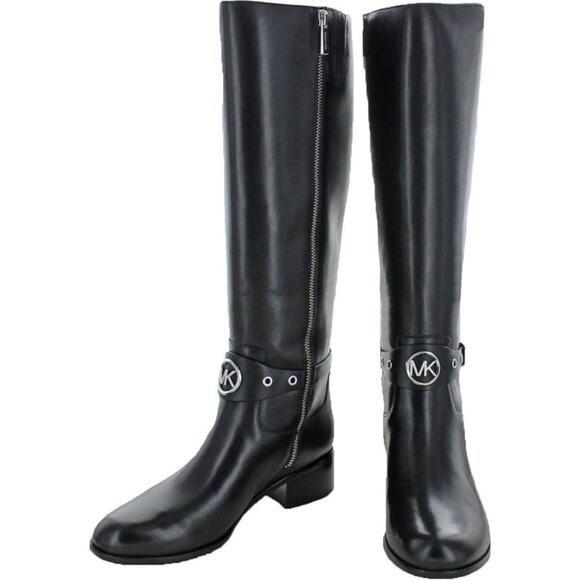 MICHAEL Michael Kors Women’s Heather Leather Almond Toe Tall Riding Boots Size 6 - Picture 1 of 16